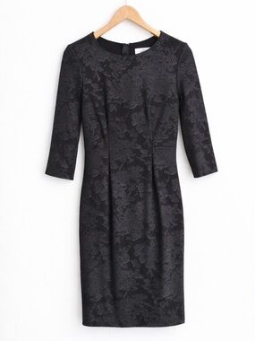 Badgley Mischka - Floral Jacquard Sheath Dress - Size 6
